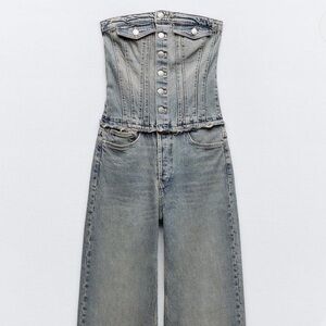 SOLD OUTLINE and only worn once!! Zara Off the shoulder jumpsuit